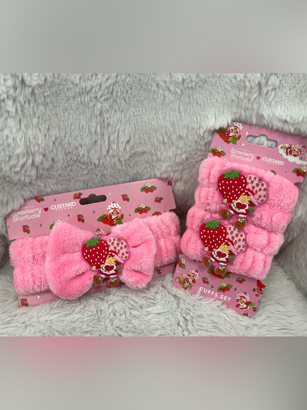 Strawberry Shortcake Pink Spa Headband & Cuffs